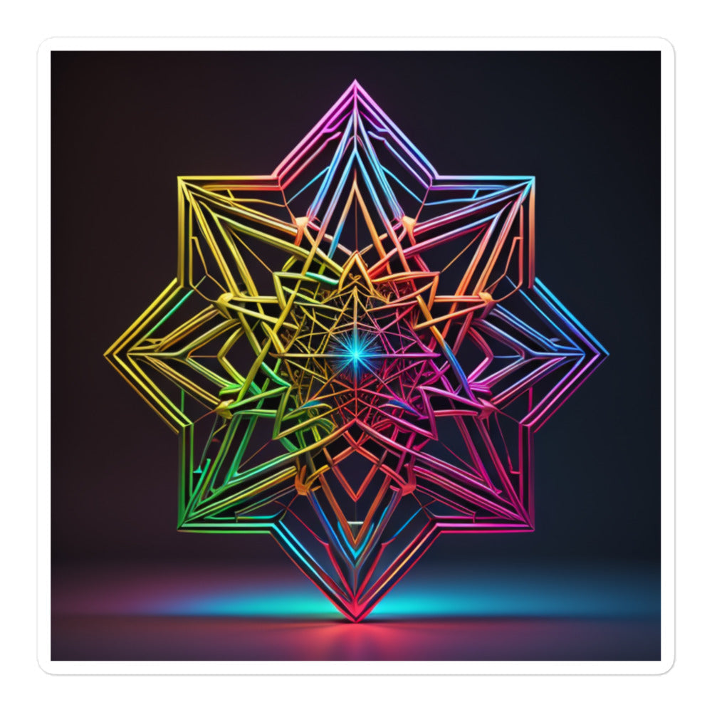 Futuristic Shine | Star Of David | Kiss Cut Sticker