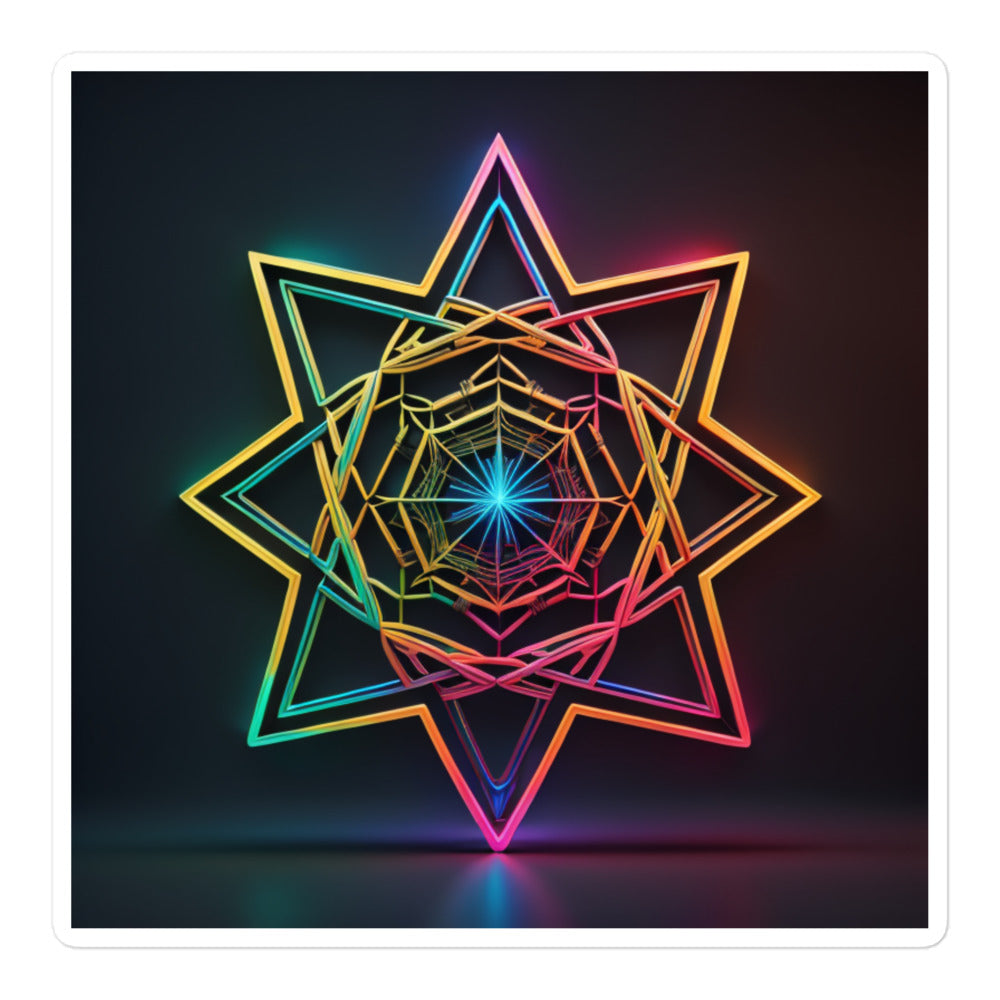 Futuristic Shine | Star Of David | Kiss Cut Sticker Jouparty