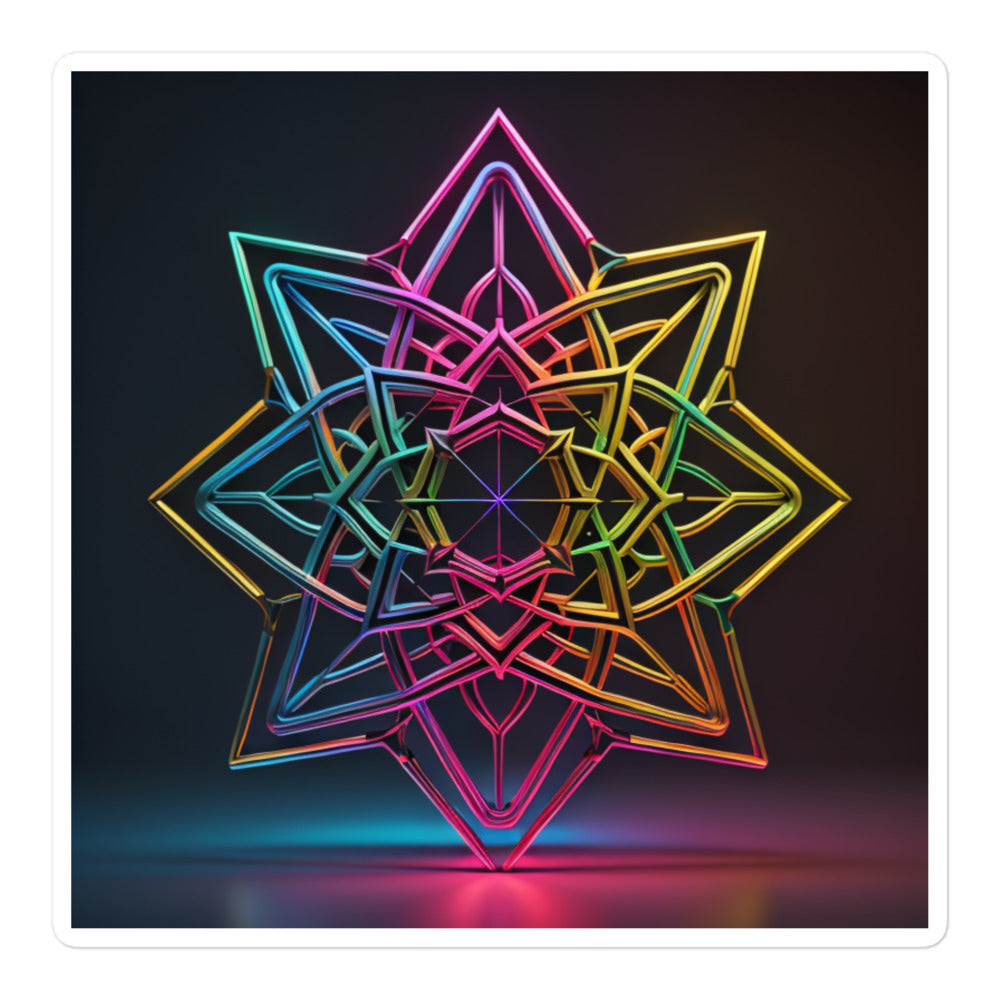 Futuristic Shine | Star Of David | Kiss Cut Sticker Jouparty