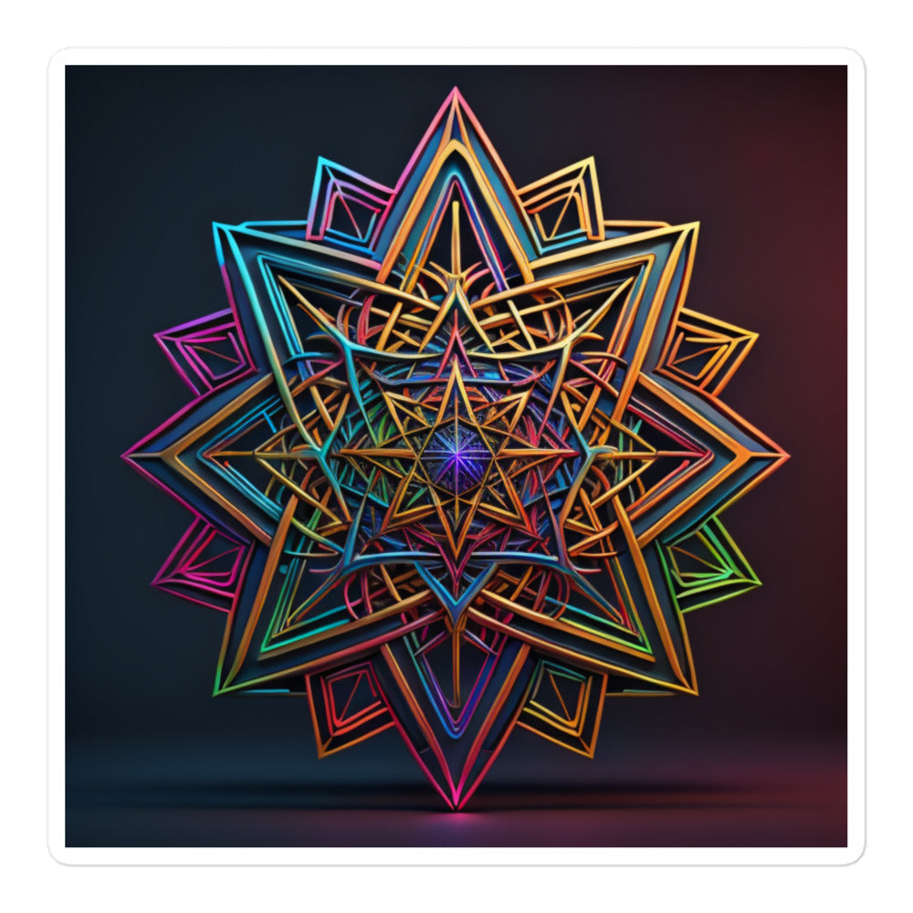 Futuristic Shine | Star Of David | Kiss Cut Sticker Jouparty