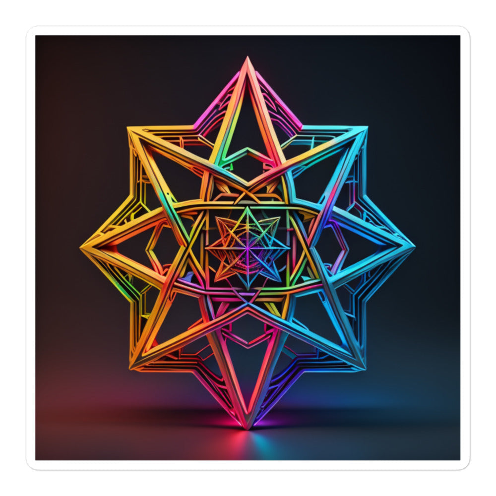 Futuristic Shine | Star Of David | Kiss Cut Sticker Jouparty