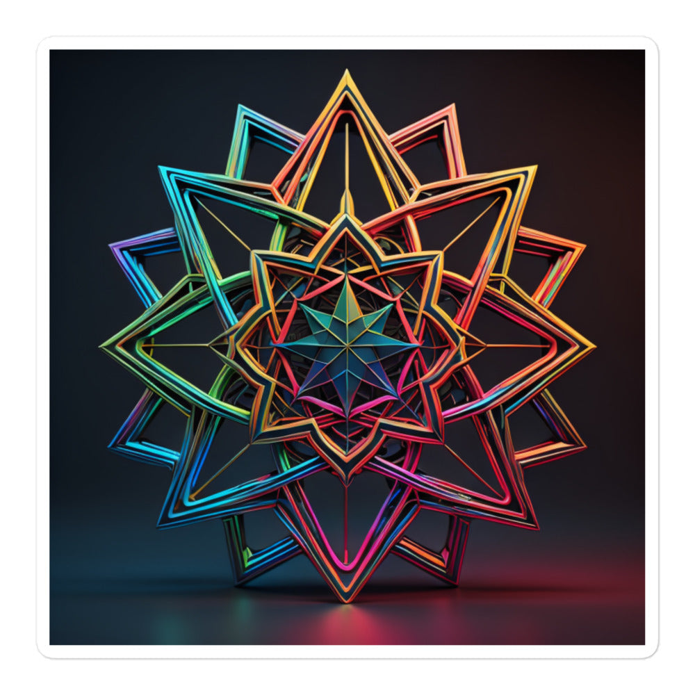 Futuristic Shine | Star Of David | Kiss Cut Sticker Jouparty