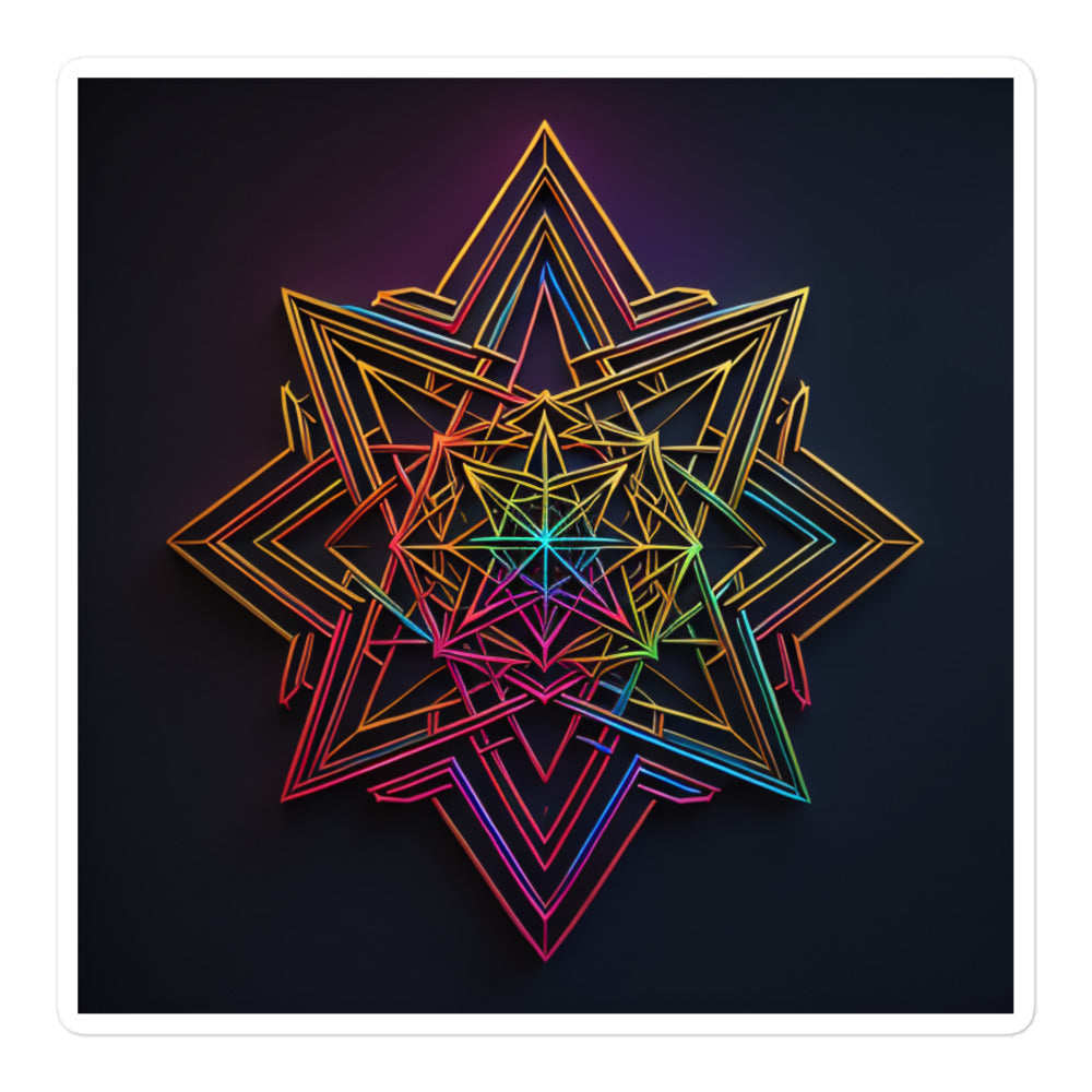 Futuristic Shine | Star Of David | Kiss Cut Sticker Jouparty