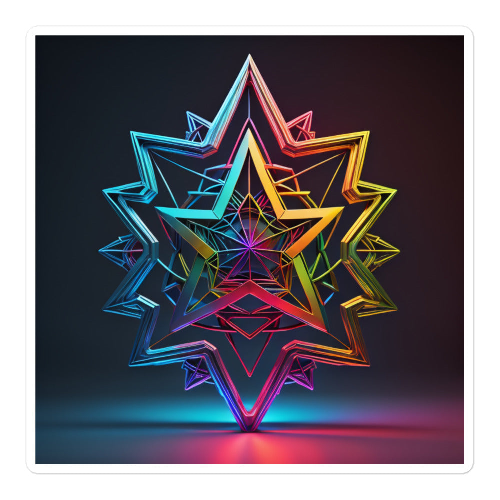 Futuristic Shine | Star Of David | Kiss Cut Sticker
