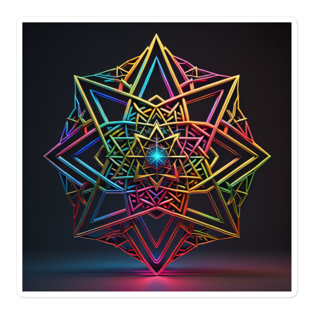 Futuristic Shine | Star Of David | Kiss Cut Sticker Jouparty