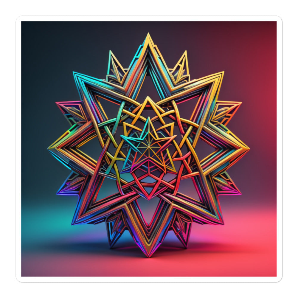 Futuristic Shine | Star Of David | Kiss Cut Sticker Jouparty