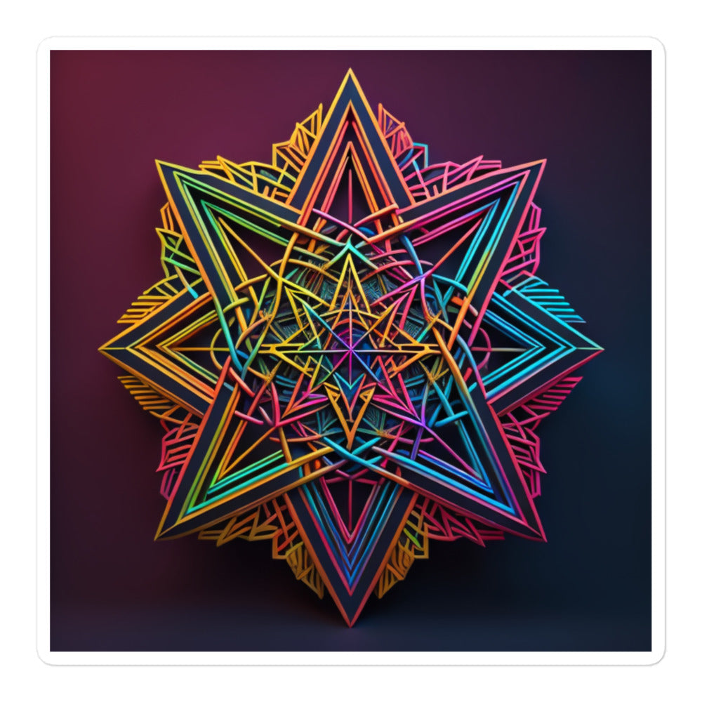 Futuristic Shine | Star Of David | Kiss Cut Sticker Jouparty