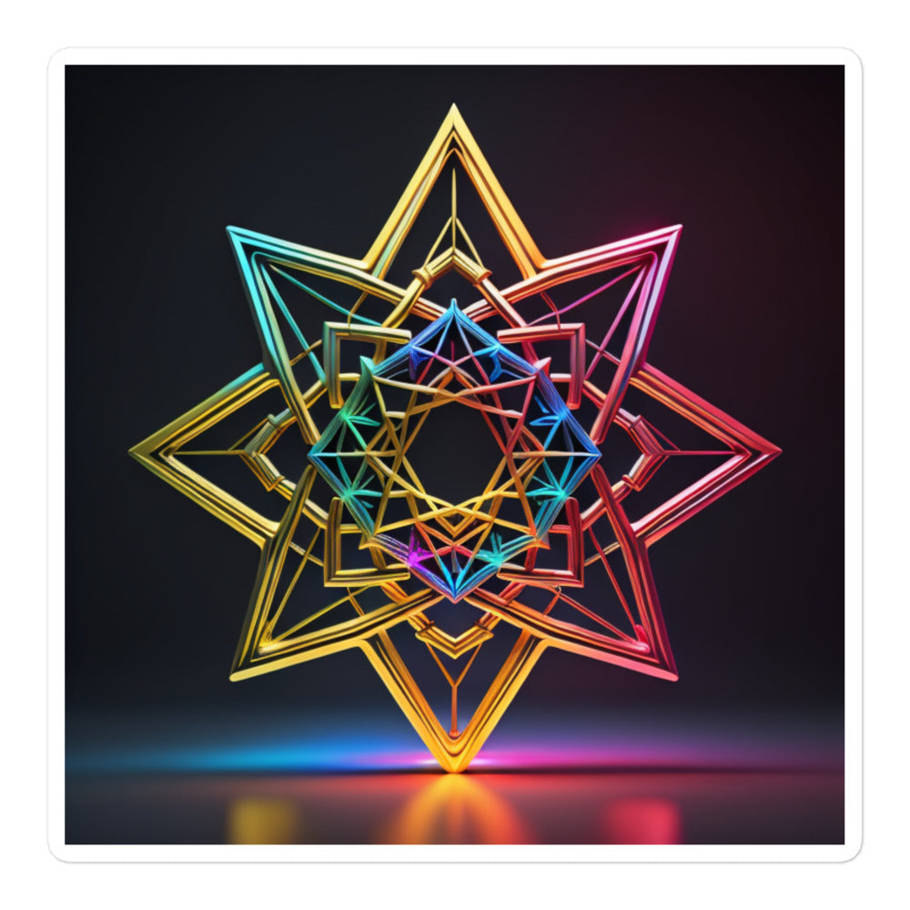 Futuristic Shine | Star Of David | Kiss Cut Sticker Jouparty