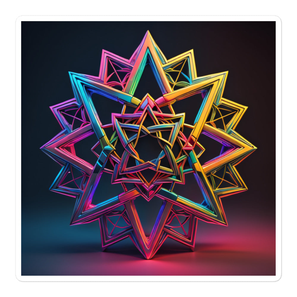 Futuristic Shine | Star Of David | Kiss Cut Sticker Jouparty