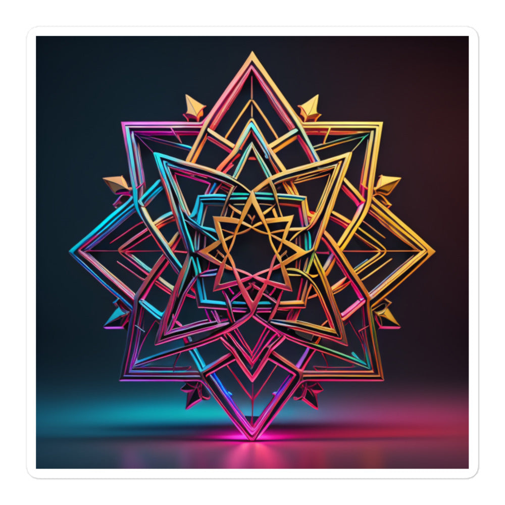 Futuristic Shine | Star Of David | Kiss Cut Sticker Jouparty