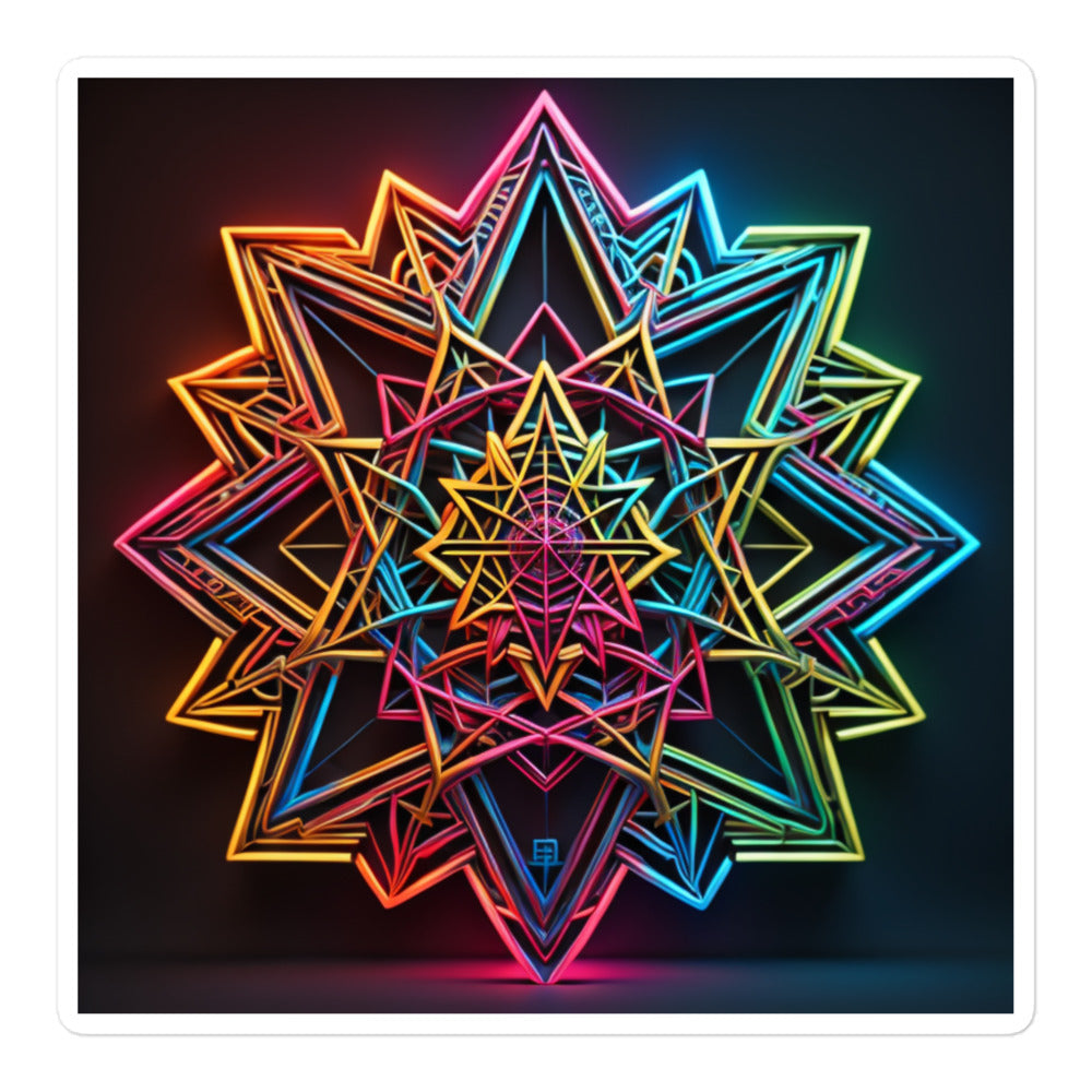 Futuristic Shine | Star Of David | Kiss Cut Sticker Jouparty