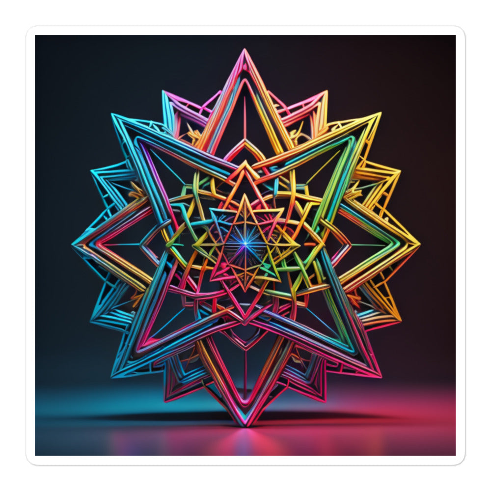 Futuristic Shine | Star Of David | Kiss Cut Sticker