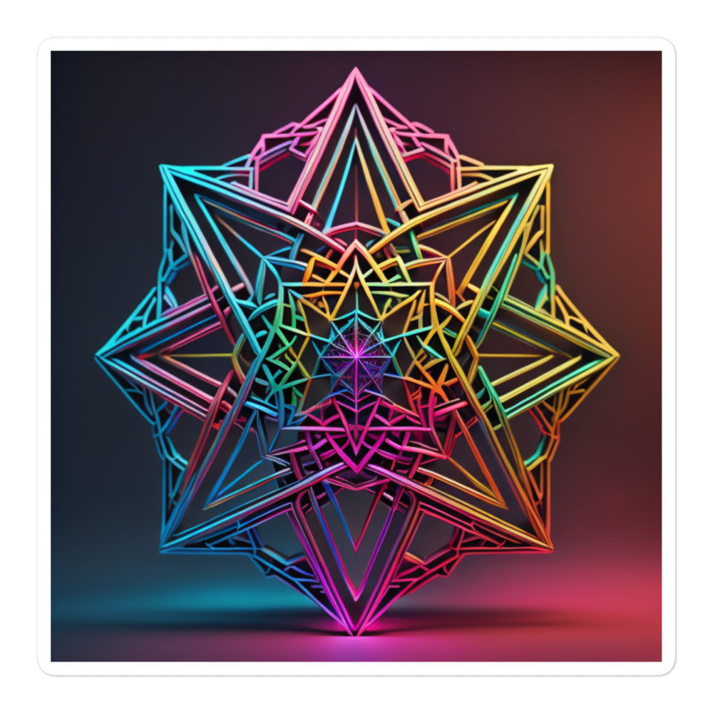 Futuristic Shine | Star Of David | Kiss Cut Sticker Jouparty