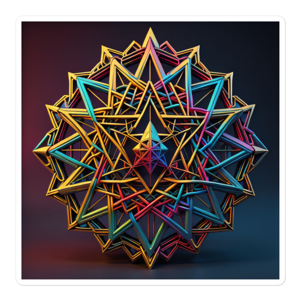 Futuristic Shine | Star Of David | Kiss Cut Sticker Jouparty