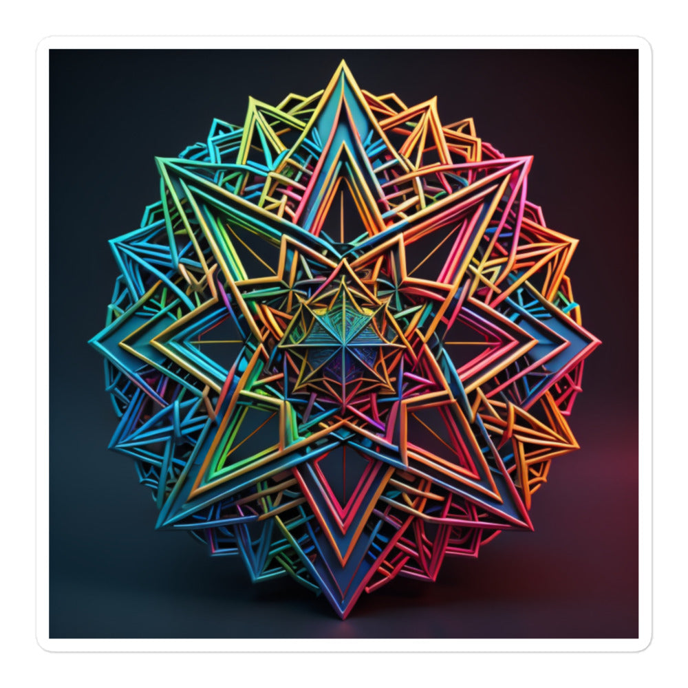 Futuristic Shine | Star Of David | Kiss Cut Sticker Jouparty