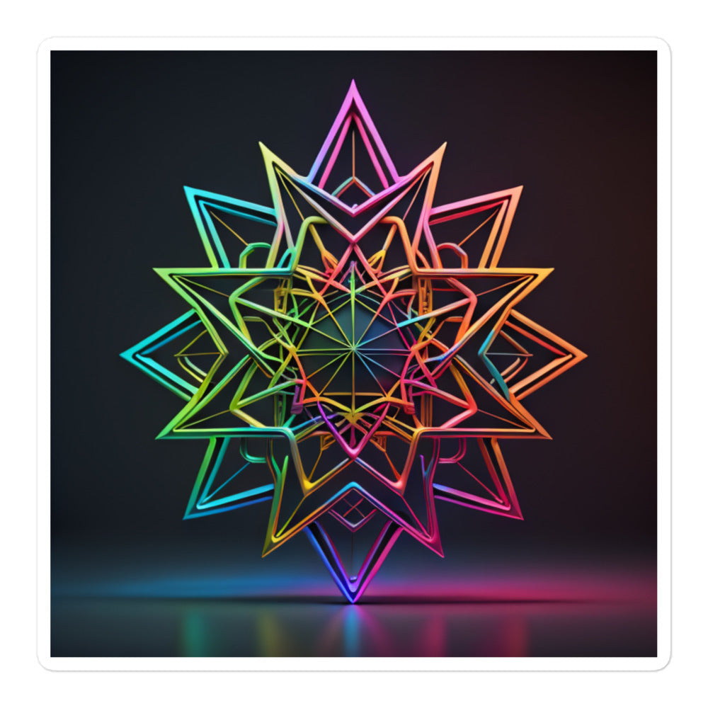 Futuristic Shine | Star Of David | Kiss Cut Sticker Jouparty