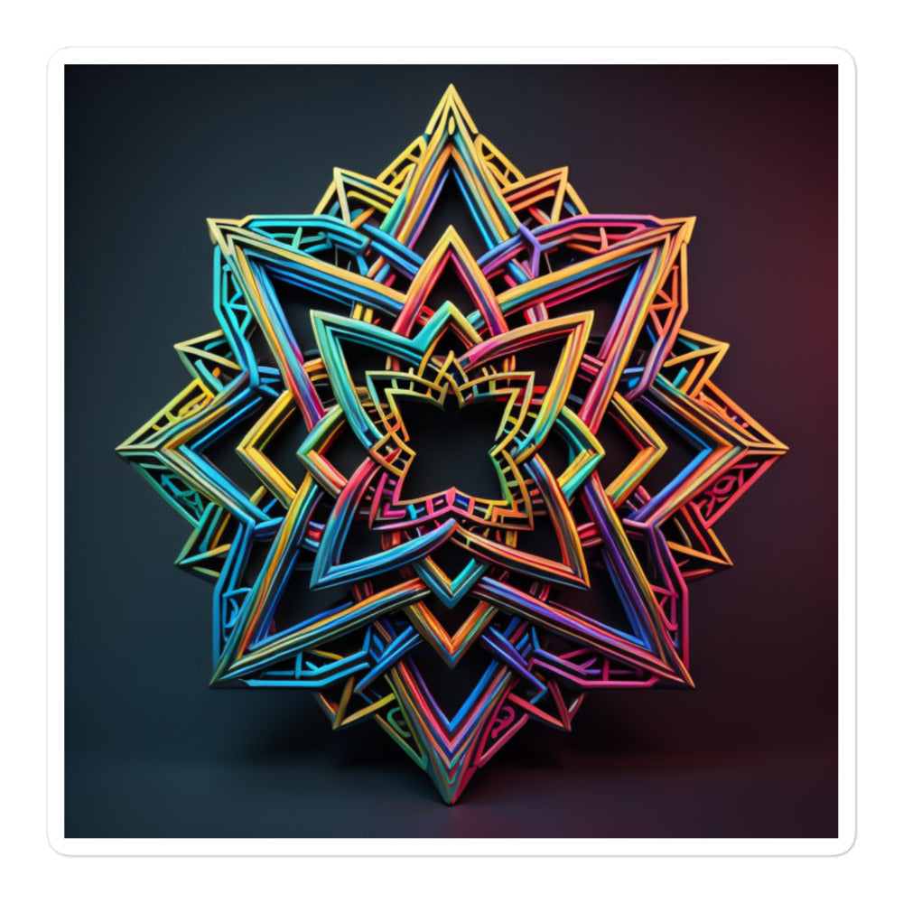 Futuristic Shine | Star Of David | Kiss Cut Sticker Jouparty