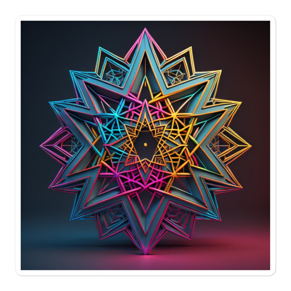 Futuristic Shine | Star Of David | Kiss Cut Sticker Jouparty