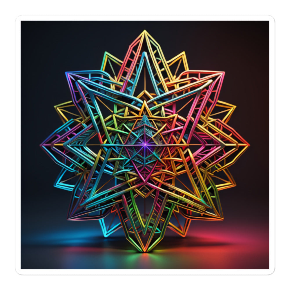 Futuristic Shine | Star Of David | Kiss Cut Sticker Jouparty