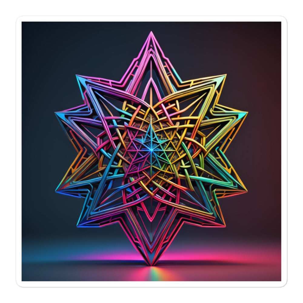 Futuristic Shine | Star Of David | Kiss Cut Sticker Jouparty