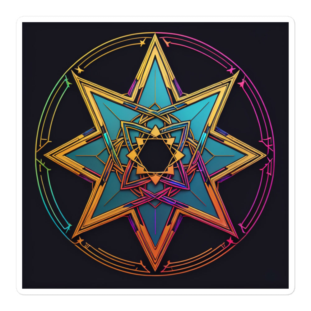 Futuristic Shine | Star Of David | Kiss Cut Sticker Jouparty