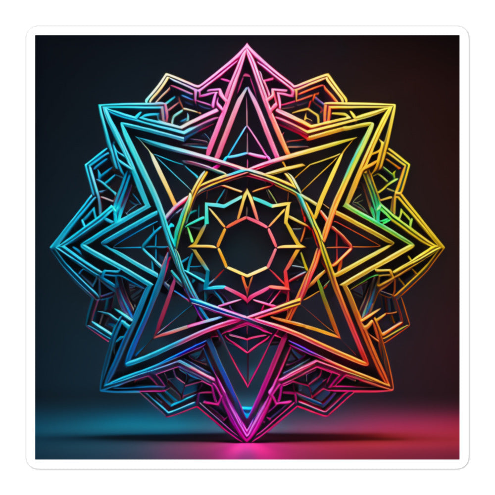 Futuristic Shine | Star Of David | Kiss Cut Sticker Jouparty