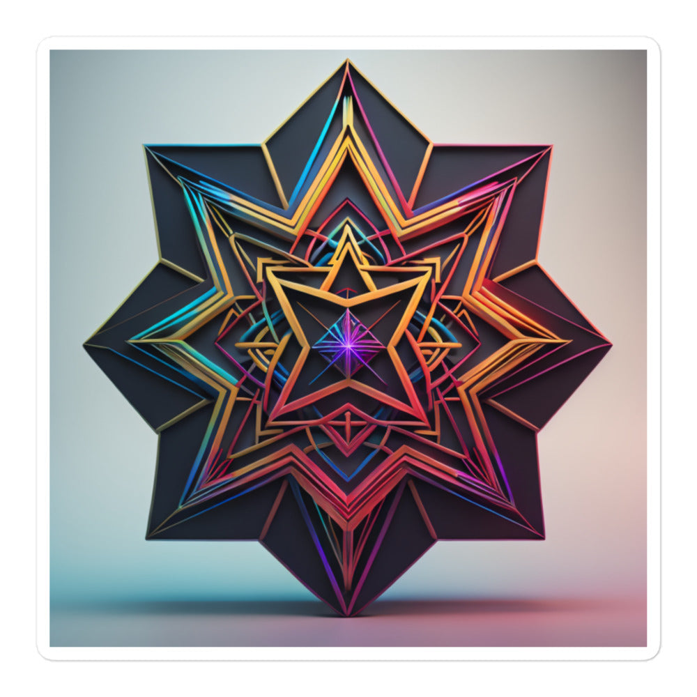 Futuristic Shine | Star Of David | Kiss Cut Sticker Jouparty