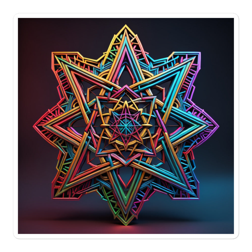 Futuristic Shine | Star Of David | Kiss Cut Sticker Jouparty