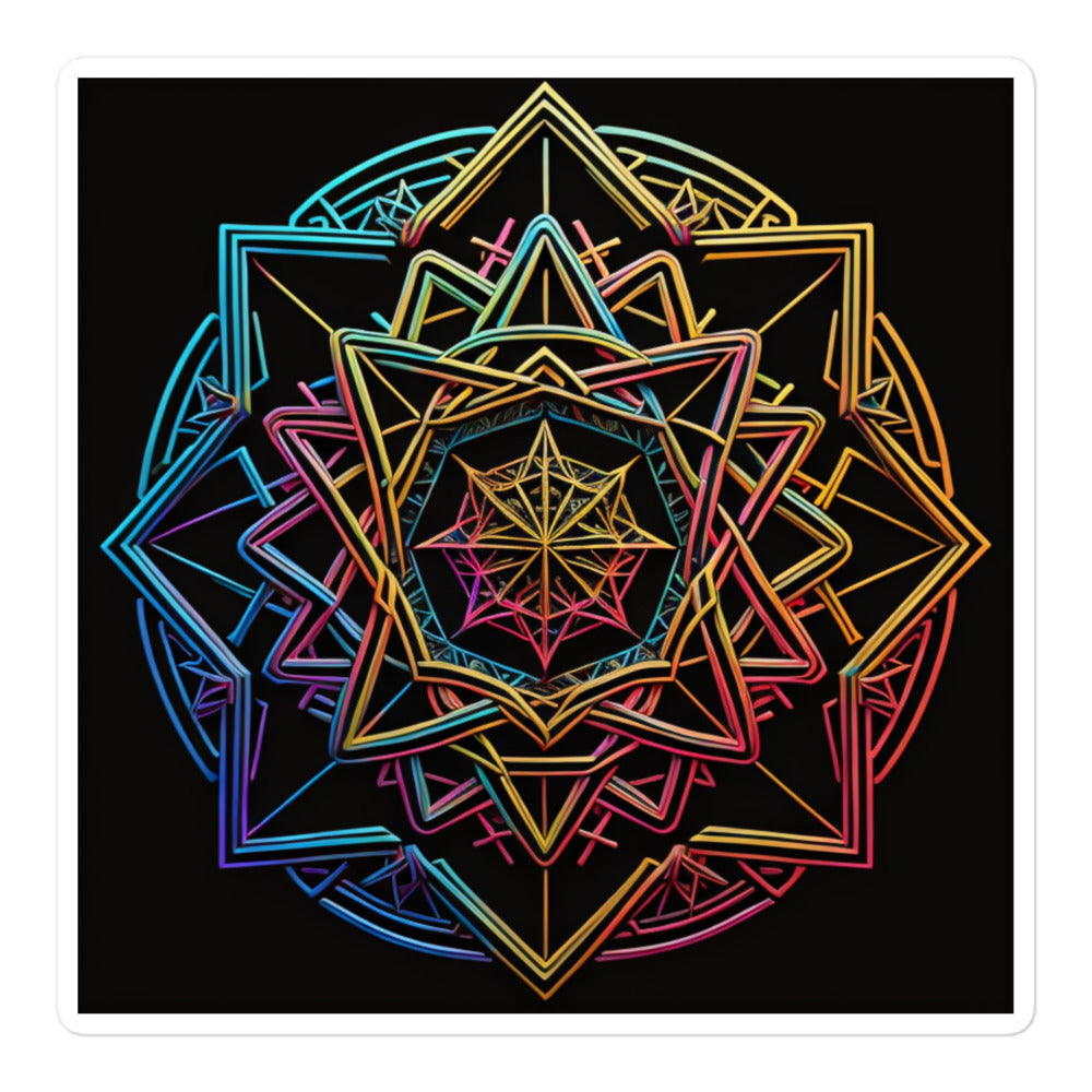 Futuristic Shine | Star Of David | Kiss Cut Sticker Jouparty