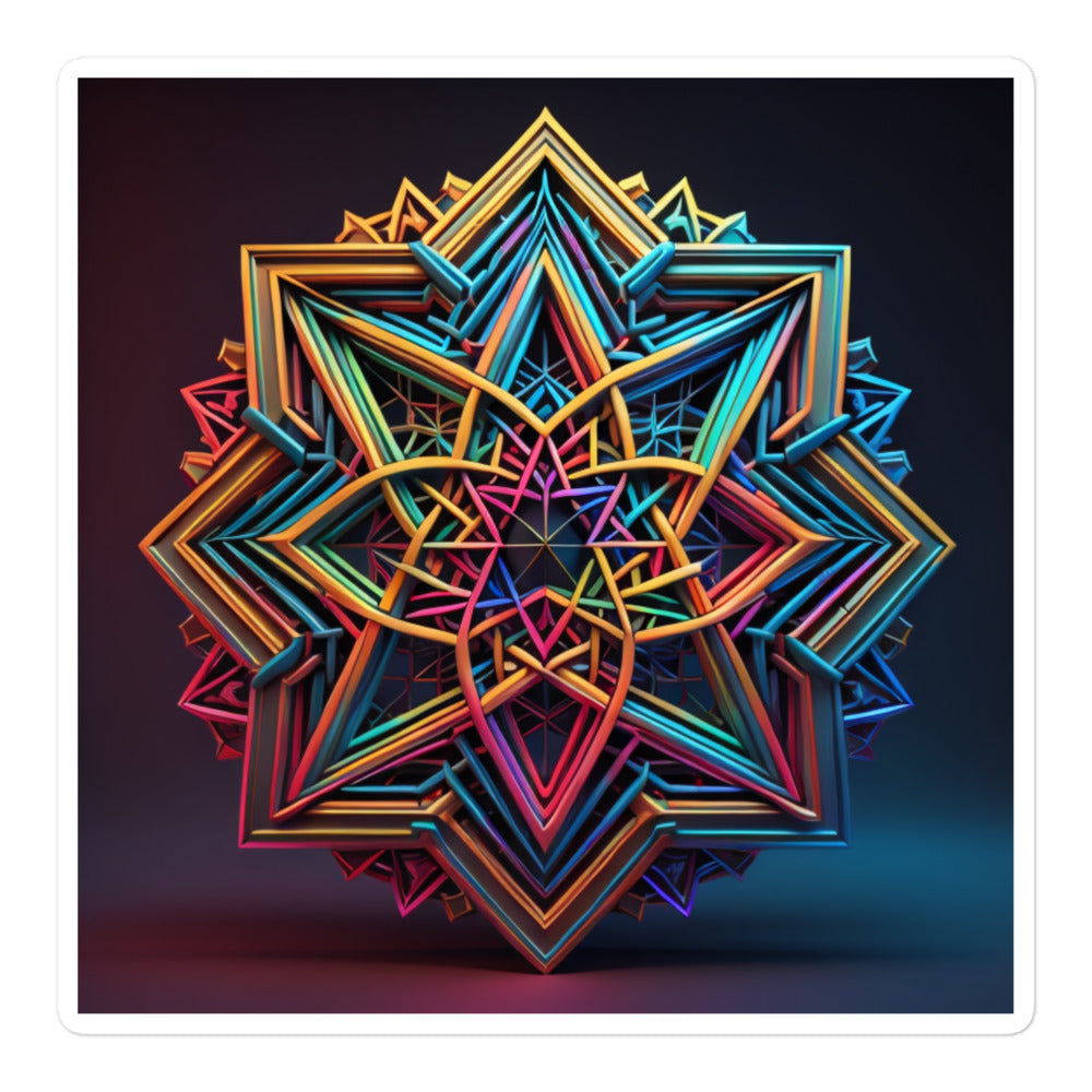 Futuristic Shine | Star Of David | Kiss Cut Sticker Jouparty