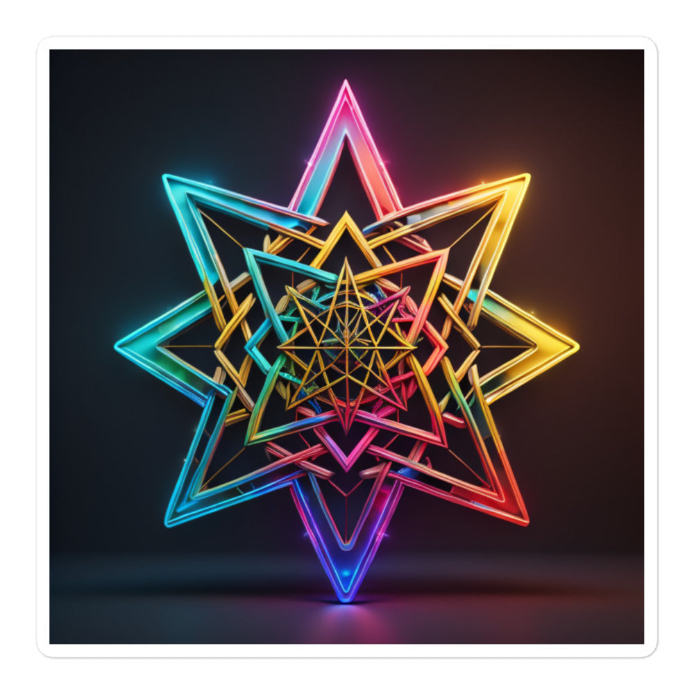 Futuristic Shine | Star Of David | Kiss Cut Sticker Jouparty