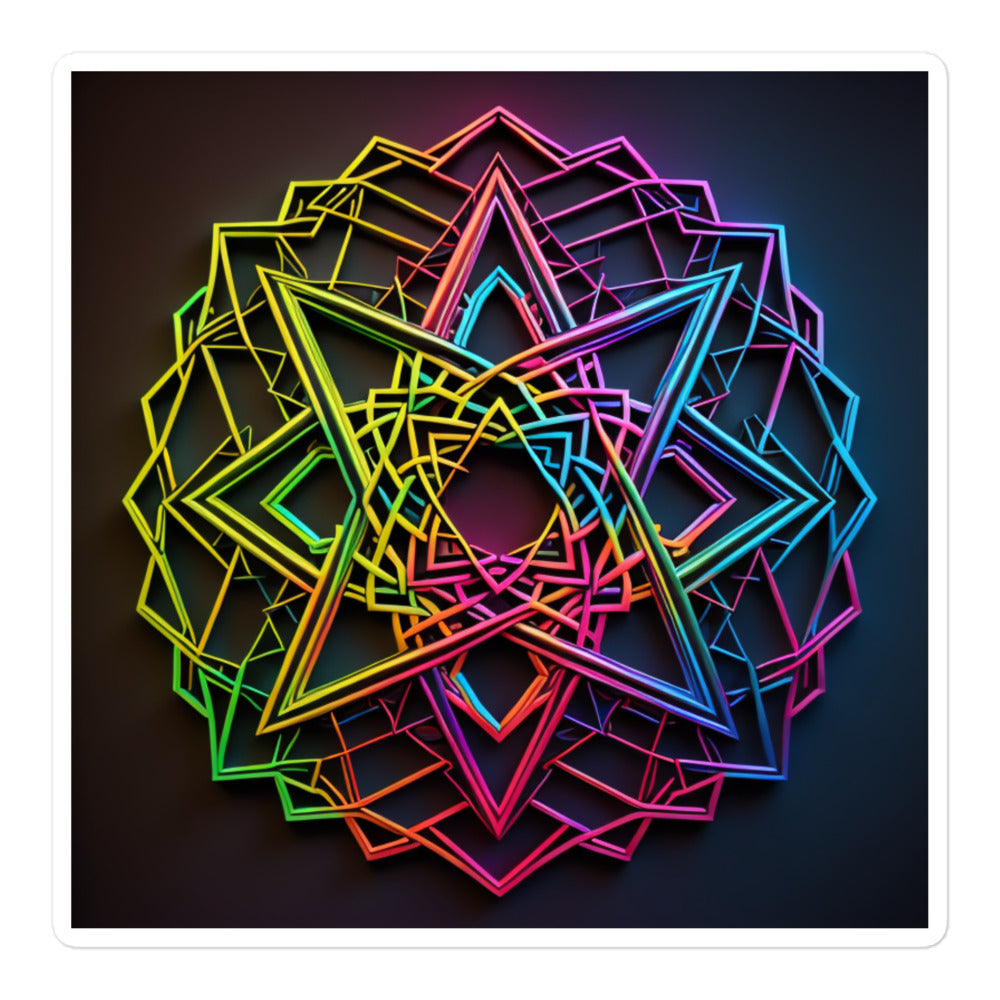 Futuristic Shine | Star Of David | Kiss Cut Sticker Jouparty