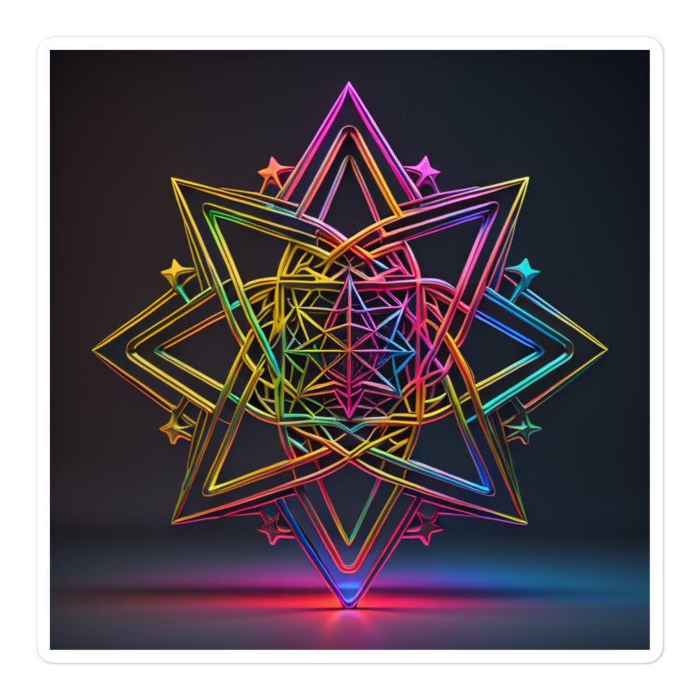 Futuristic Shine | Star Of David | Kiss Cut Sticker Jouparty