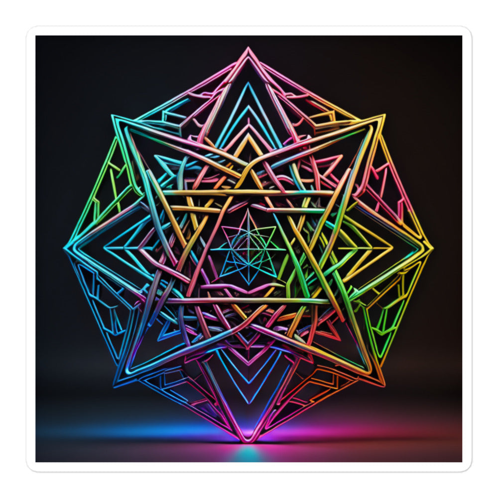 Futuristic Shine | Star Of David | Kiss Cut Sticker Jouparty