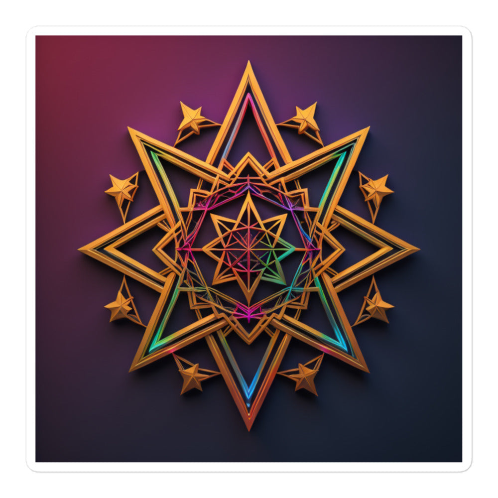 Futuristic Shine | Star Of David | Kiss Cut Sticker Jouparty