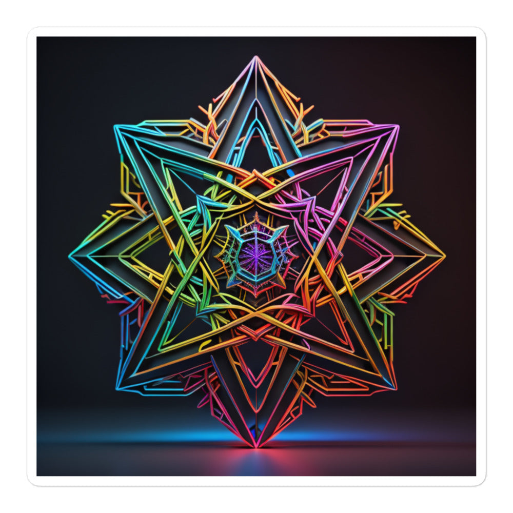 Futuristic Shine | Star Of David | Kiss Cut Sticker Jouparty