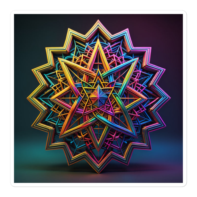 Futuristic Shine | Star Of David | Kiss Cut Sticker