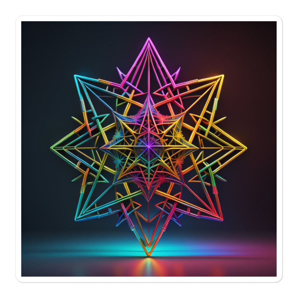 Futuristic Shine | Star Of David | Kiss Cut Sticker Jouparty