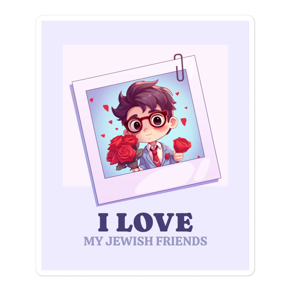I Love My Jewish Friends | Pink Edition | Kiss Cut Sticker Jouparty