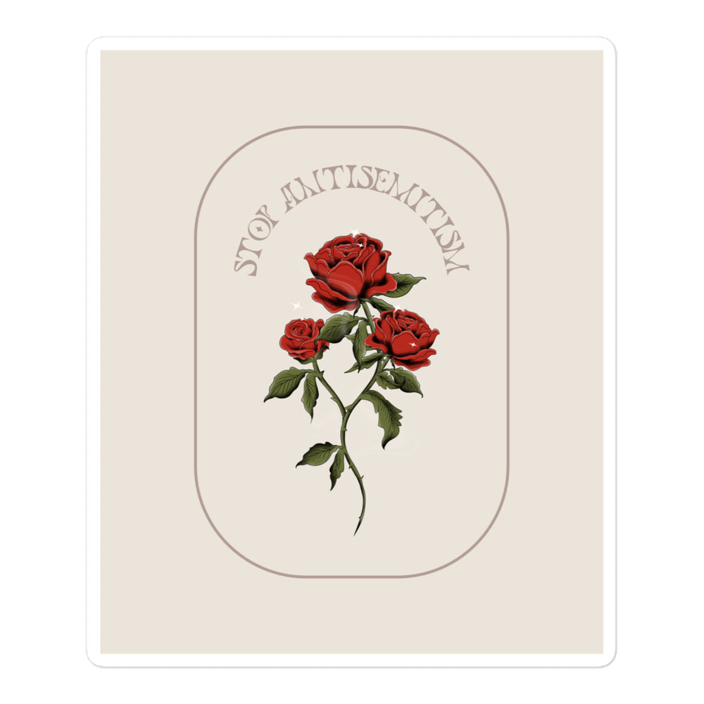 Stop Antisemitism | Plants & Flowers Edition | Kiss Cut Sticker Jouparty