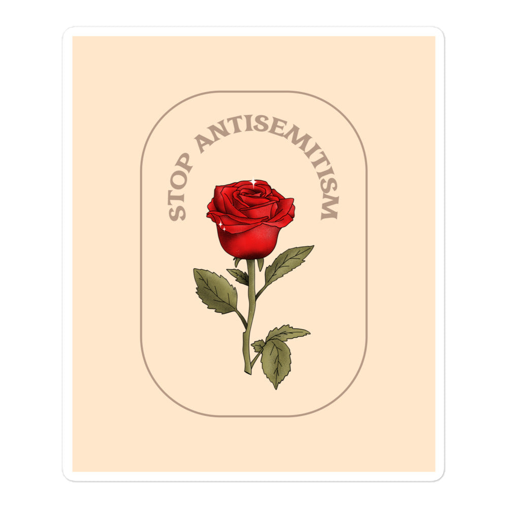 Stop Antisemitism | Plants & Flowers Edition | Kiss Cut Sticker Jouparty
