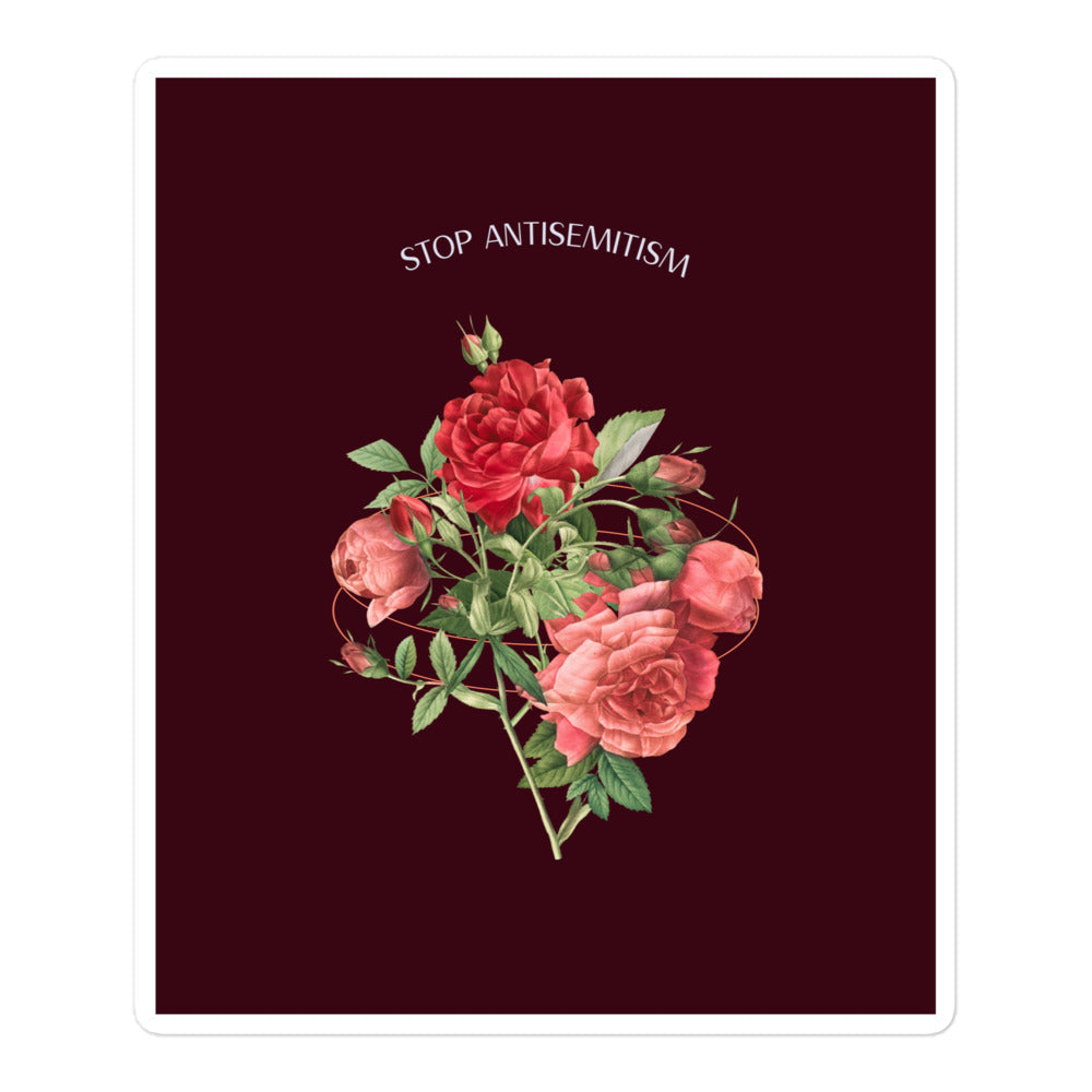 Stop Antisemitism | Plants & Flowers Edition | Kiss Cut Sticker Jouparty