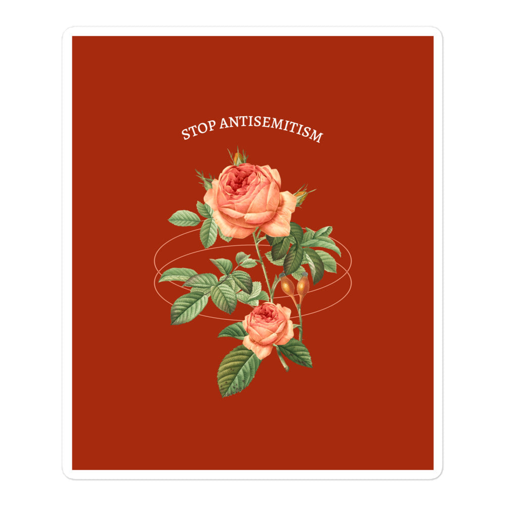 Stop Antisemitism | Plants & Flowers Edition | Kiss Cut Sticker Jouparty