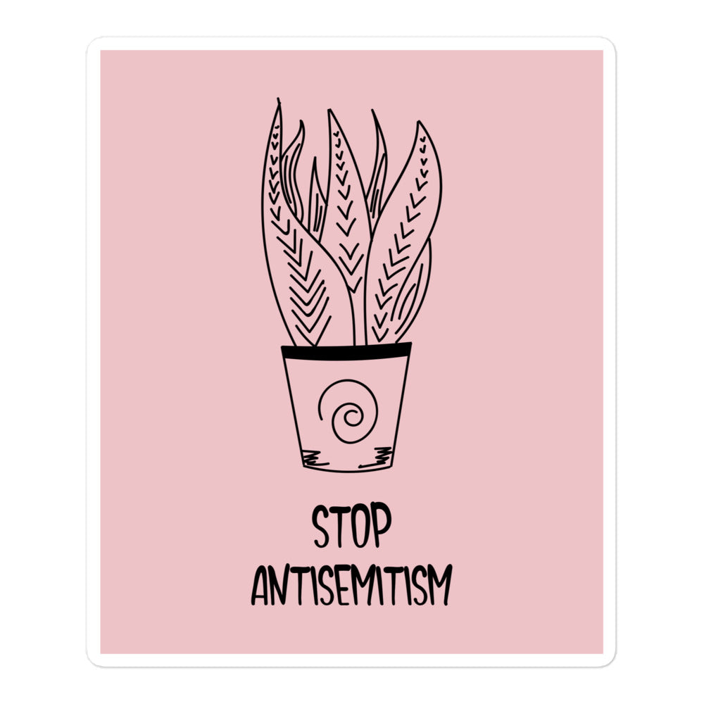 Stop Antisemitism | Plants & Flowers Edition | Kiss Cut Sticker Jouparty