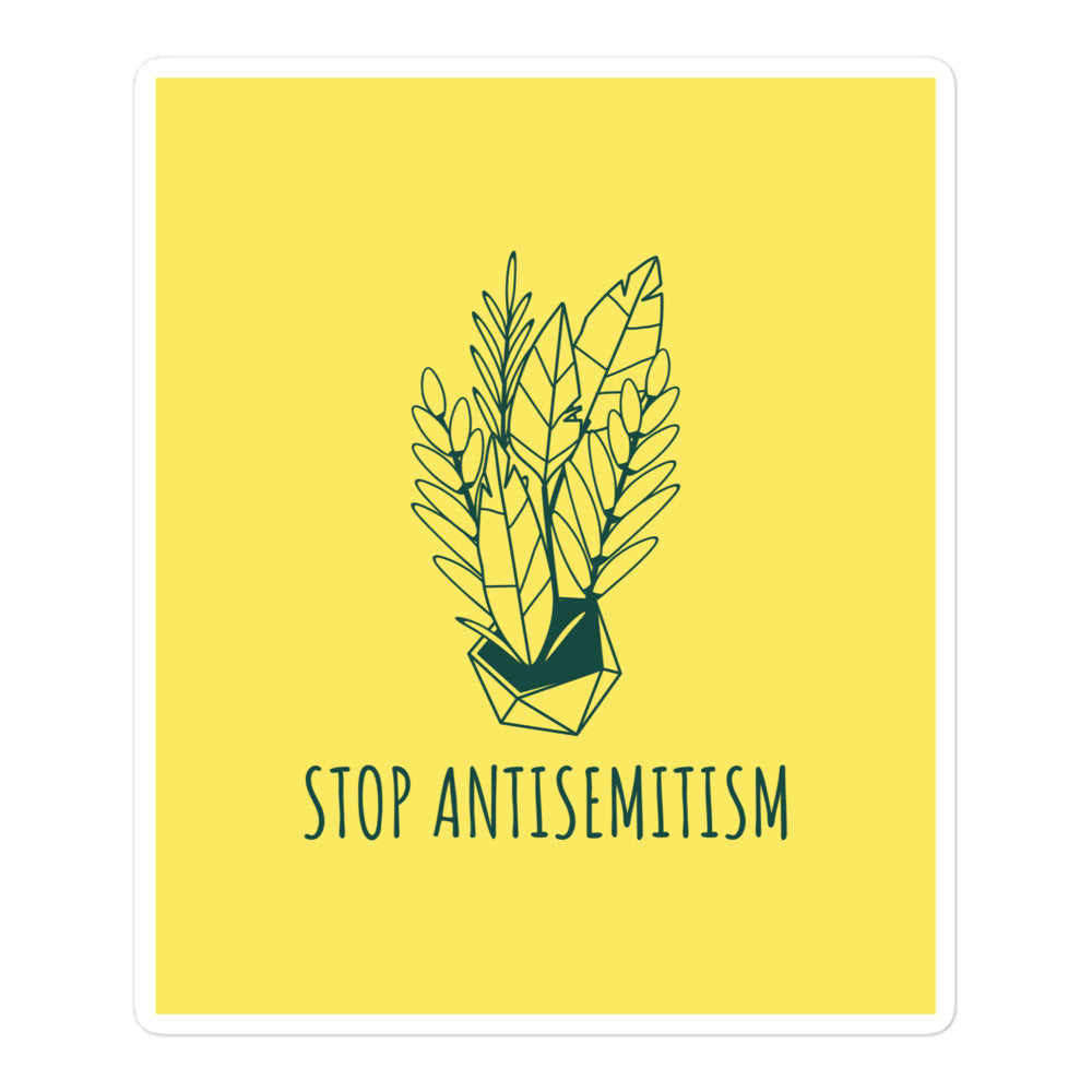 Stop Antisemitism | Plants & Flowers Edition | Kiss Cut Sticker Jouparty