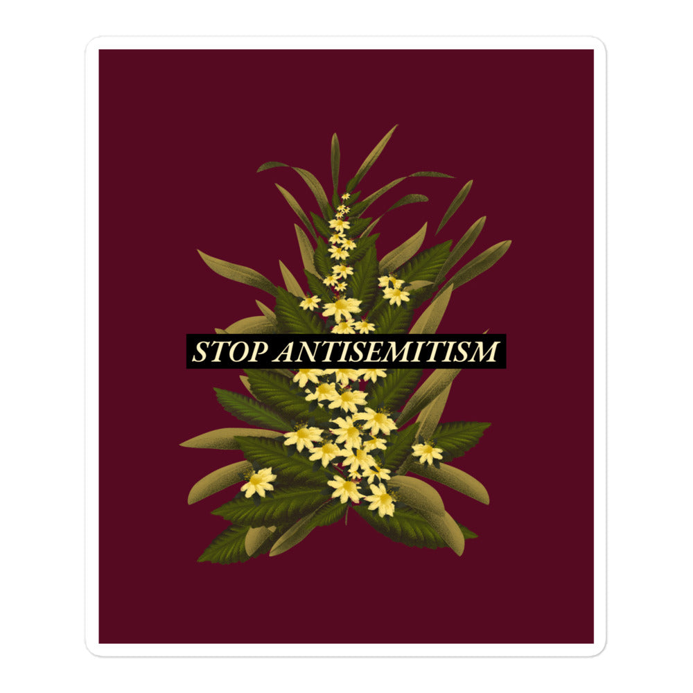 Stop Antisemitism | Plants & Flowers Edition | Kiss Cut Sticker Jouparty
