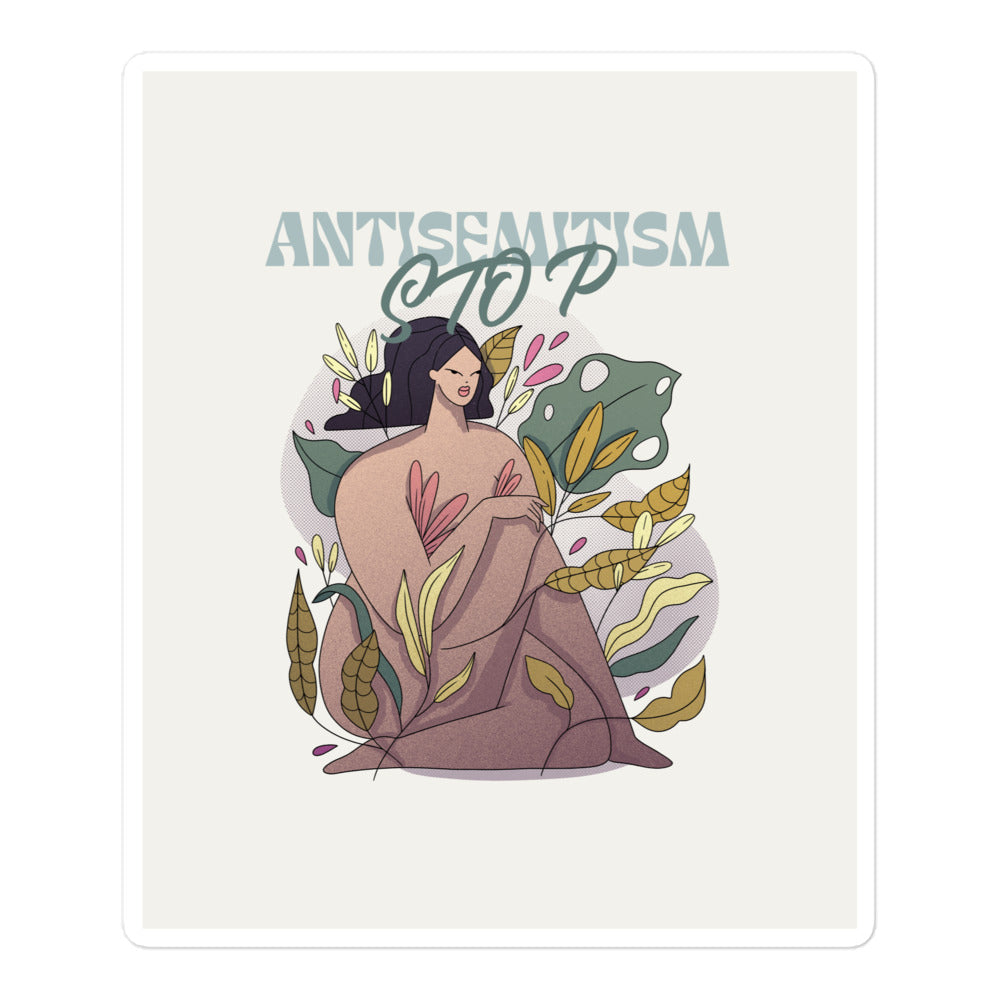 Stop Antisemitism | Plants & Flowers Edition | Kiss Cut Sticker Jouparty