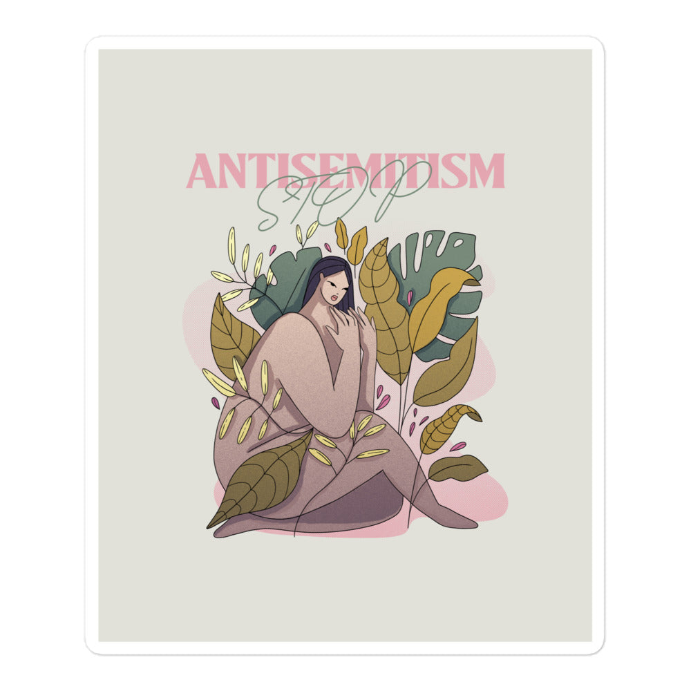 Stop Antisemitism | Plants & Flowers Edition | Kiss Cut Sticker Jouparty