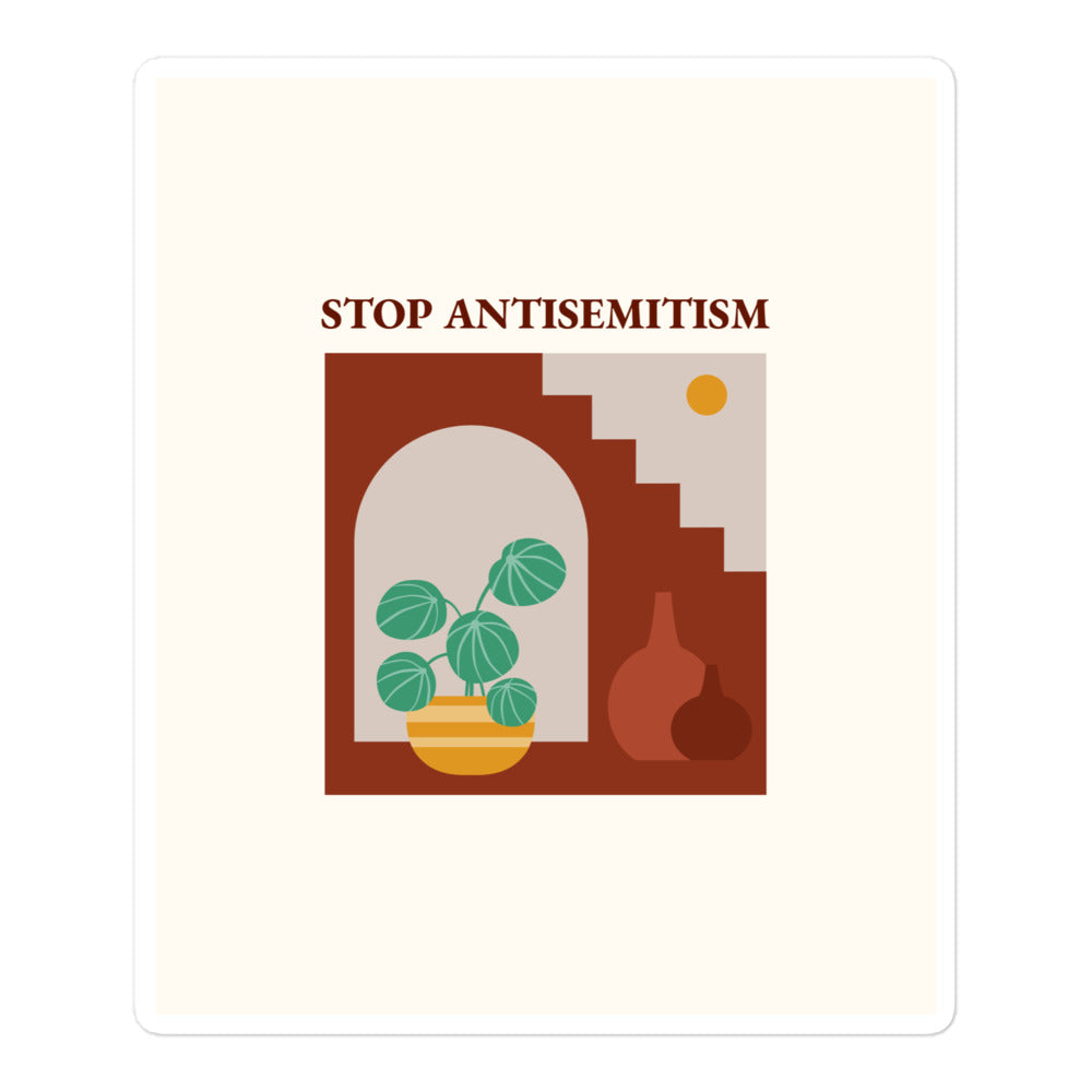 Stop Antisemitism | Plants & Flowers Edition | Kiss Cut Sticker Jouparty