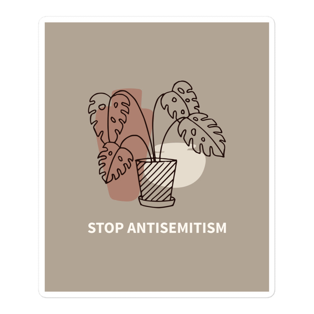 Stop Antisemitism | Plants & Flowers Edition | Kiss Cut Sticker Jouparty